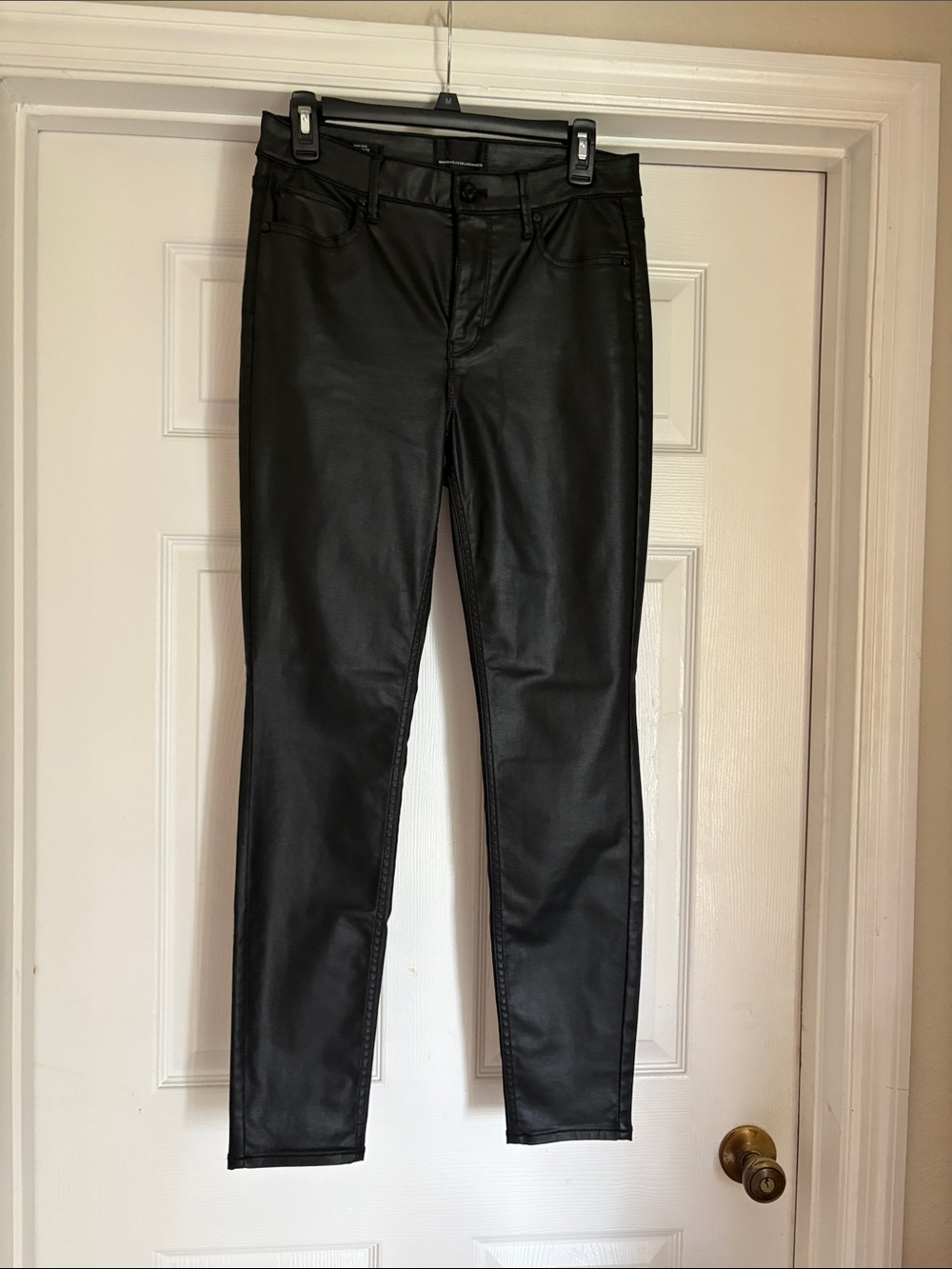 White House Black Market Black Faux Leather Pants